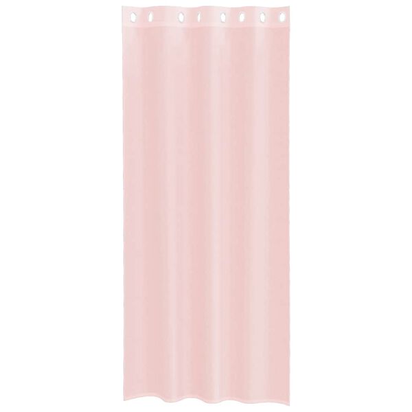 vidaXL Voile Curtains with Grommets 2 pcs Light Pink 140x245 cm