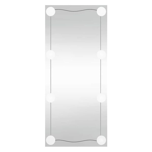 vidaXL Wall Mirror with LED Lights 30x80 cm Glass Rectangle