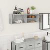 vidaXL Bathroom Wall Cabinet Concrete Grey 100x25x30 cm Engineered Wood