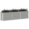 vidaXL Planter Light Grey 290 x 90 x 77 cm Galvanised Steel