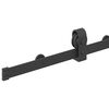 vidaXL Sliding Door Hardware Kit 200 cm Steel Black