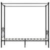vidaXL Canopy Bed Frame without Mattress Black Metal 90x200 cm