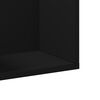 vidaXL Wall Cabinets 2 pcs Black 75x18x16.5 cm Engineered Wood