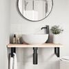 vidaXL Basin Shelf Wall Mounted Steel and Solid Wood Beech