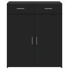vidaXL Sideboard Black 80x42.5x93 cm Engineered Wood