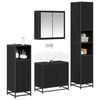 vidaXL Bathroom Furniture Set 4 pcs Black Oak Engineered Wood