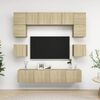 vidaXL 8 Piece TV Cabinet Set Sonoma Oak Engineered Wood