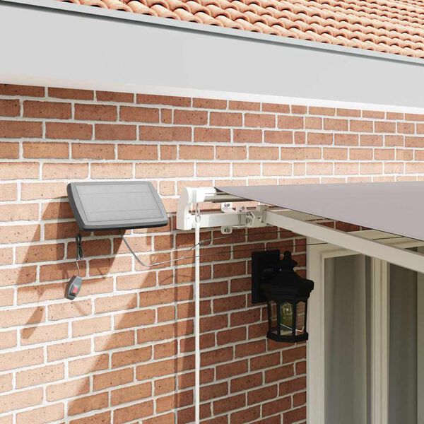 vidaXL Retractable Awning Light Grey 500 x 300 cm Fabric and Steel