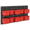 vidaXL Container Rack Manual Black and Red 77.5 x 2 x 39 cm PP