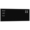 vidaXL Wall-mounted Magnetic Board Black 80x30 cm Tempered Glass