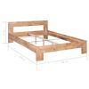 vidaXL Bed Frame without Mattress Solid Oak Wood 140x200 cm