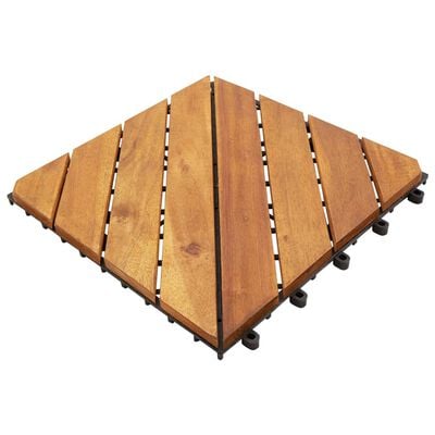 vidaXL Decking Tiles 20 pcs Brown 30x30 cm Solid Wood Acacia