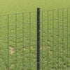 vidaXL Fence with Post Grey 1 x 10 m Steel and PVC