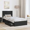 vidaXL Storage Bed with Headboard Black 100 x 200 cm Engineered Wood