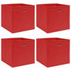 vidaXL Storage Boxes 4 pcs Red 32x32x32 cm Fabric
