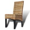 vidaXL Dining Chairs 6 pcs Abaca and Solid Mango Wood