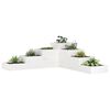 vidaXL Garden Planter 4-Tier 106x104.5x36 cm White Solid Wood Pine