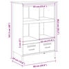 vidaXL Highboard White 68x39x101.5 cm Steel