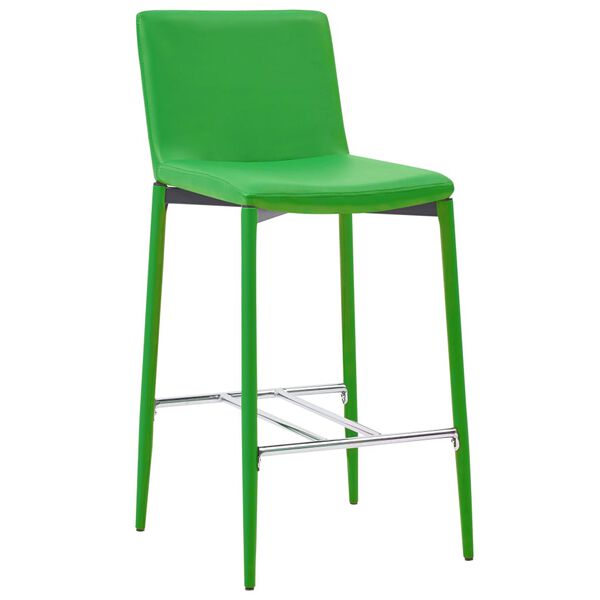 vidaXL Bar Stools 2 pcs Green Faux Leather