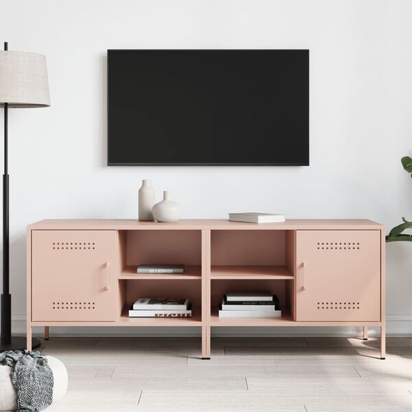 vidaXL TV Cabinets 2 pcs Pink 68x39x50.5 cm Steel