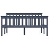 vidaXL Bed Frame without Mattress Grey Solid Pine Wood 140x200 cm (283229+2x321989)