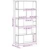 vidaXL Bookcase 5-Tier Artisian Oak 80.5x23.5x162.5 cm Engineered Wood