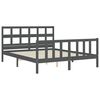vidaXL Bed Frame without Mattress Grey King Size Solid Wood Pine