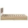 vidaXL Storage Bed with Drawer Sonoma Oak 150 x 200 cm Engineered Wood
