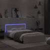 vidaXL Bed Frame with Headboard and LED White 140x200 cm