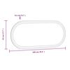 vidaXL LED Bathroom Mirror 100x45 cm Oval