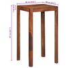 vidaXL Bar Table 60x60x107 cm Solid Wood Acacia