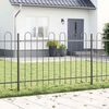 vidaXL Garden Fence 5 pcs Grey 8.5 x 0.8 m Powder-coated Steel