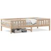 vidaXL Bed Frame 90x190 cm Single Solid Wood Pine
