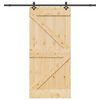 vidaXL Sliding Door with Hardware Set 80x210 cm Solid Wood Pine