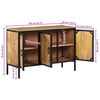 vidaXL Sideboard 105x35x70 cm Solid Rough Wood Mango