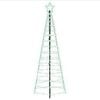 vidaXL LED Christmas Tree 180 cm 168 LEDs Multicolour Steel Black