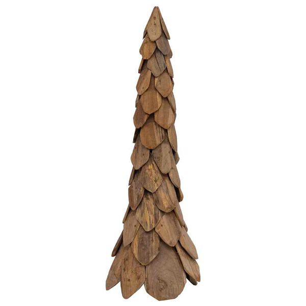 vidaXL Christmas Tree with Stand Brown 110 cm Solid teak wood