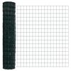 vidaXL Fence with Post Green 1.5 x 10 m Steel