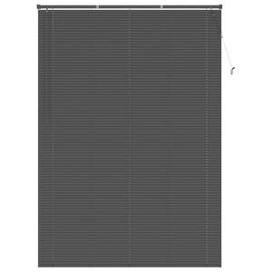 vidaXL Venetian Blind Manual Adjustable Silver Grey 213 x 130 cm PVC