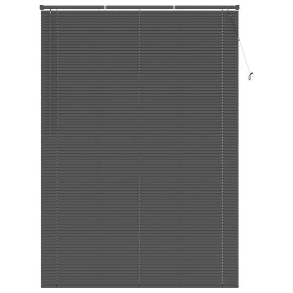 vidaXL Venetian Blind Manual Adjustable Silver Grey 213 x 130 cm PVC