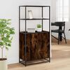 vidaXL Highboard Smoked Oak 68x35x139 cm Engineered Wood and Metal
