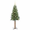 vidaXL Slim Christmas Tree Green 150 cm PVC and Solid Pine wood