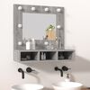 vidaXL Mirror Cabinet with LED Grey Sonoma 60x31.5x62 cm