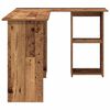 vidaXL Desk with Shelf Old Wood 142 x 102 x 73 cm Engineered Wood
