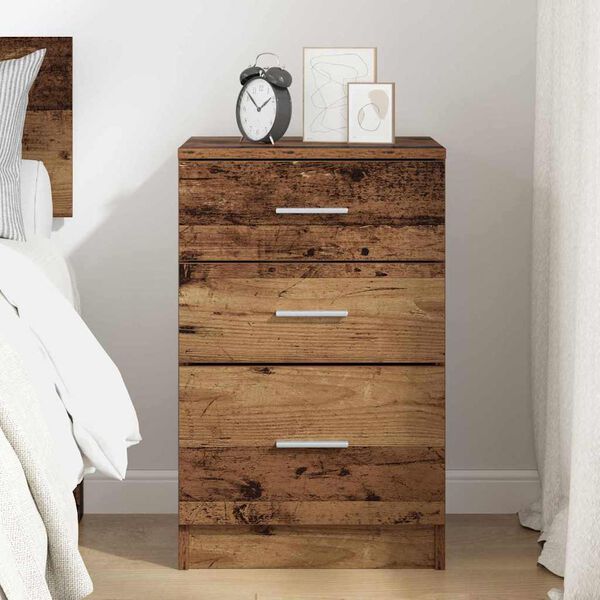 vidaXL Bedside Cabinet Old Wood 40 x 40 x 63 cm Engineered Wood
