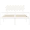 vidaXL Senior Bed without Mattress White 140x200 cm Solid Wood