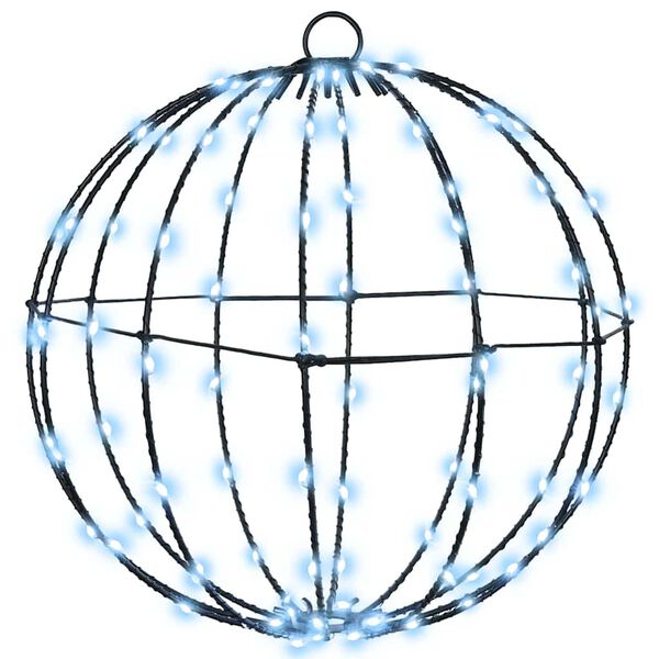 vidaXL Ball with 192 LEDs 2 pcs Cold white 31.5 x 31.5 x 32 cm Metal