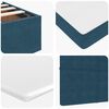 vidaXL Ottoman Bed with Mattresses Dark Blue 140x190cm Velvet