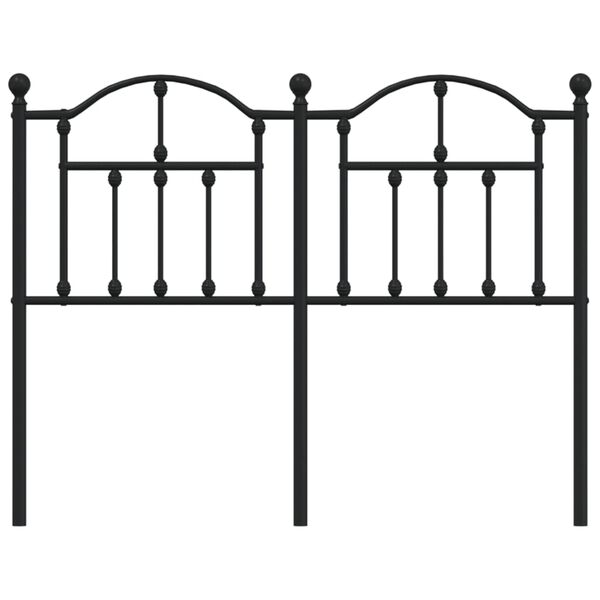 vidaXL Metal Headboard Black 120 cm