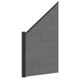 vidaXL Fence Set 95 x 180 cm WPC and Aluminium Grey